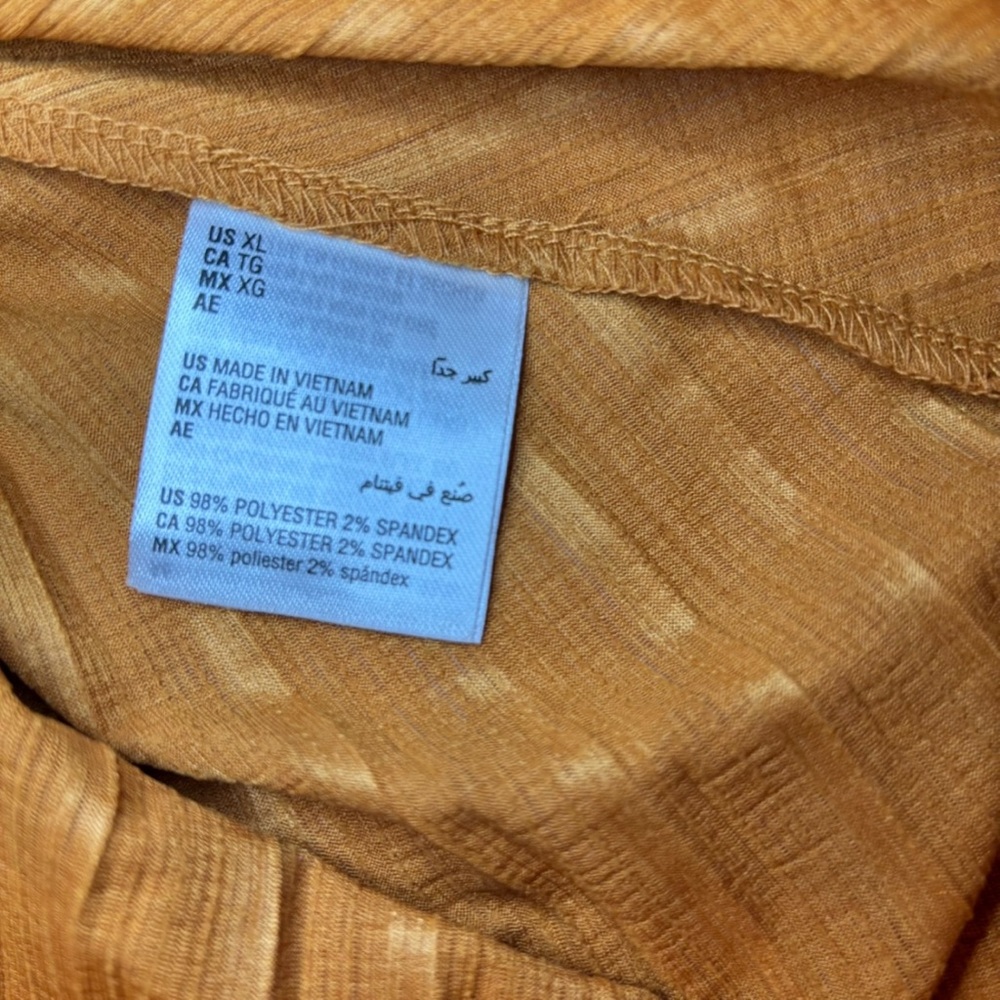 NWT Alfani Extra Large Rust Orange Layered Tank Top Pleated - Picture 5 of 5